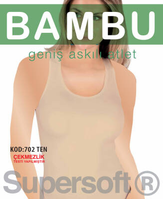 STAR 3 LÜ KADIN BAMBU GENİŞ ASKILI ATLET TEN