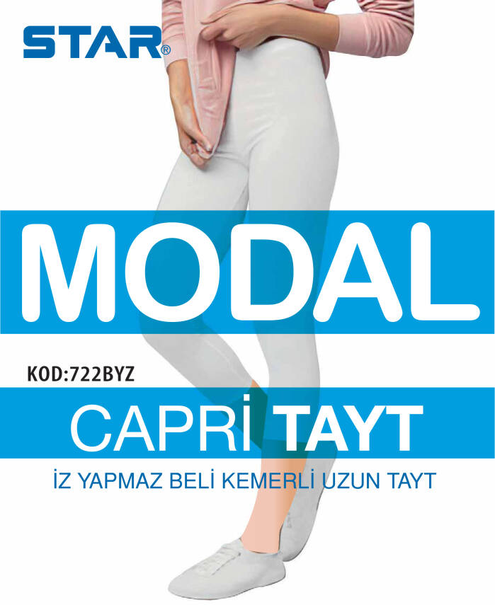 STAR 3 LÜ KADIN MODAL DİZ ALTI KAPRİ TAYT - 2