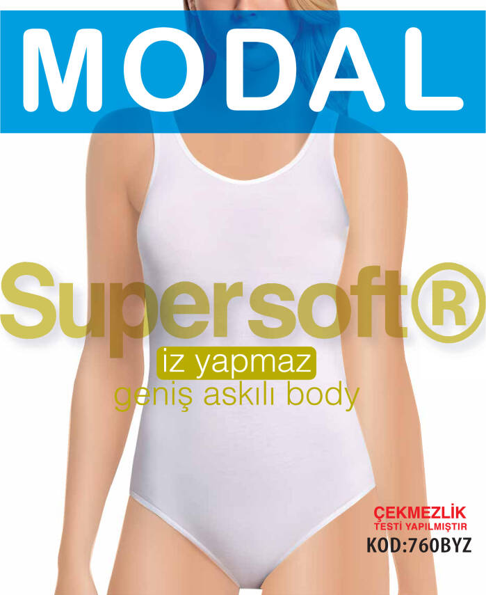 STAR 3 LÜ KADIN MODAL GENİŞ ASKILI ÇITÇITLI BODY ATLET - 1