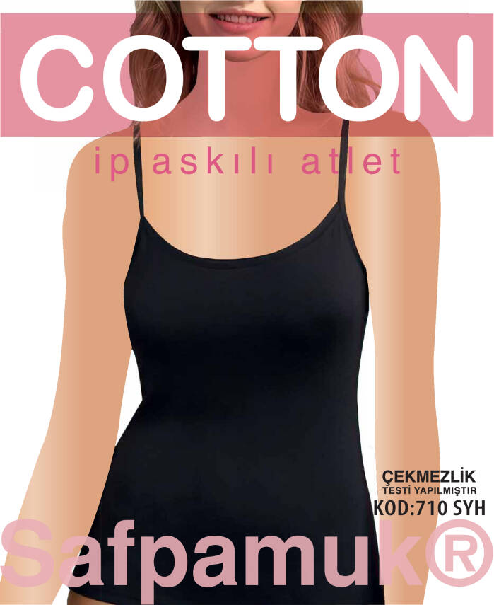 STAR 3 LÜ KADIN SAF PAMUK İP ASKILI ATLET - 3