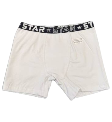 STAR 3LÜ BEYAZ ERKEK ÇOCUK BELİ KEMERLİ LYCRALI BOXER 