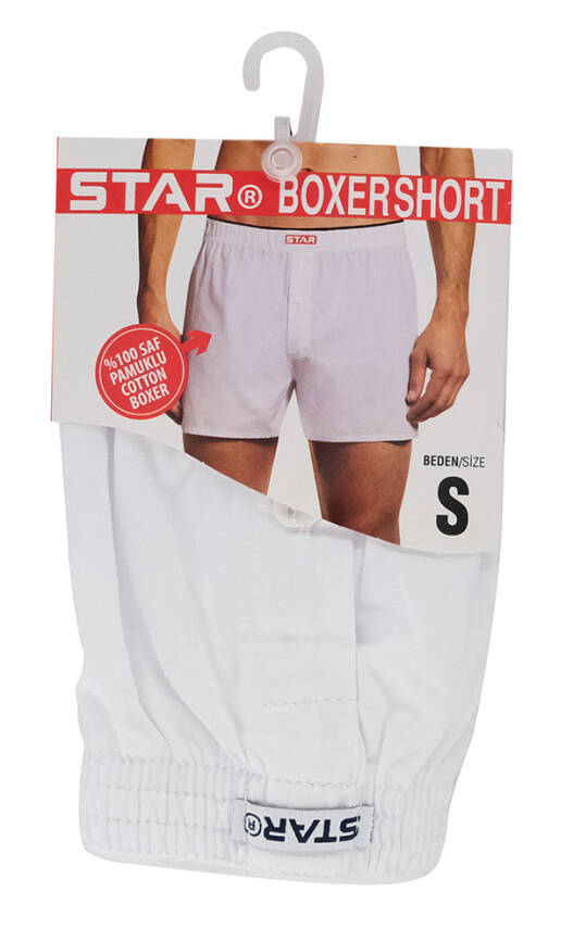 STAR DÜZ RENK %100 SAF PAMUKLU RAHAT KALIP DESENLİ HAVLU BEL BOXER - 2