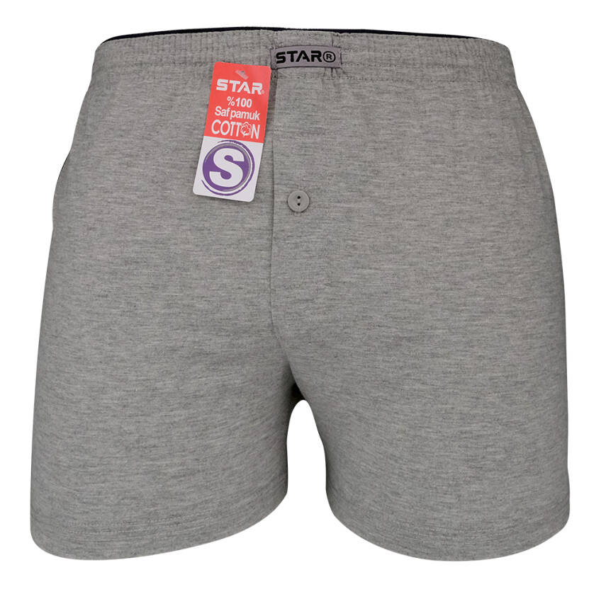 STAR DÜZ RENK %100 SAF PAMUKLU RAHAT KALIP DESENLİ HAVLU BEL BOXER - 1