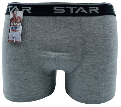 STAR ERKEK GRİ BELİ KEMERLİ LYCRALI BOXER 