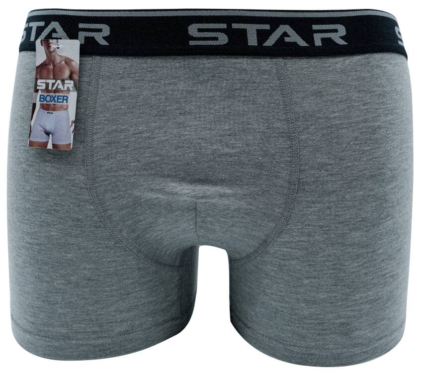 STAR ERKEK GRİ BELİ KEMERLİ LYCRALI BOXER - 1