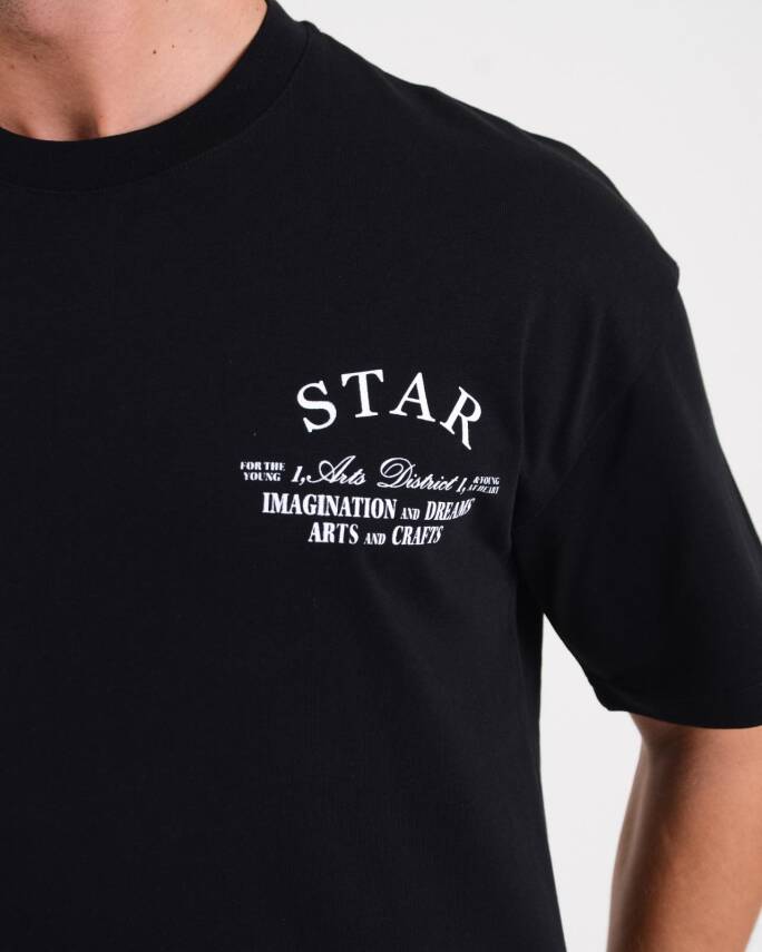 STAR ERKEK OVERSİZE ARKASI YAZILI T-SHİRT - 3