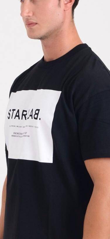 STAR ERKEK OVERSİZE STAR LAB BASKILI T-SHİRT - 4