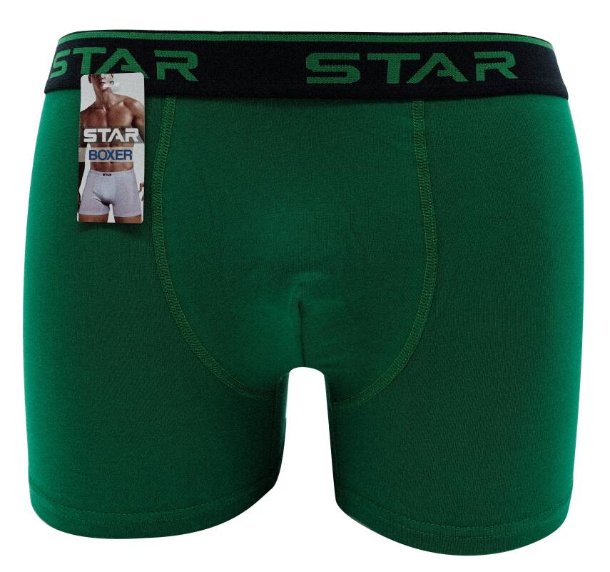 STAR ERKEK YEŞİL BELİ KEMERLİ LYCRALI BOXER - 1