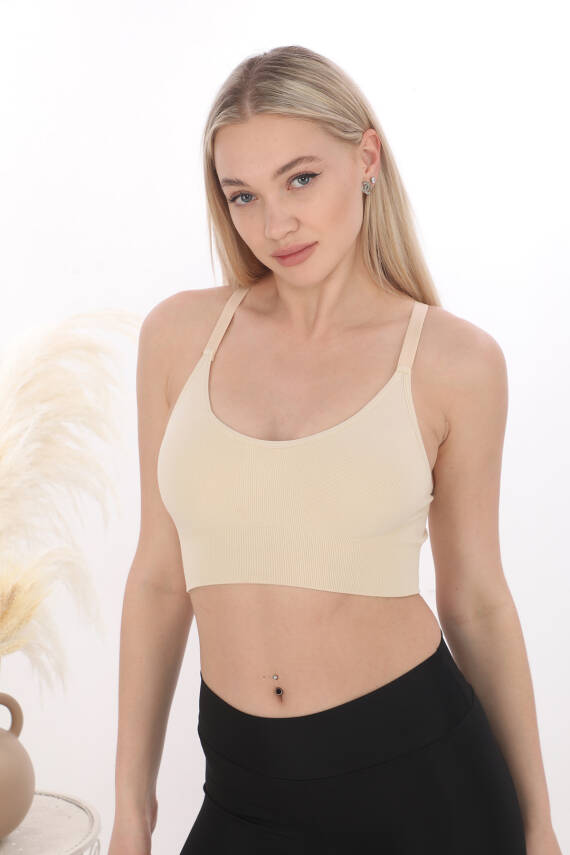 STAR FORM ANGEL KADIN AYARLI ASKILI PEDLİ CROP BÜSTİYER - 1