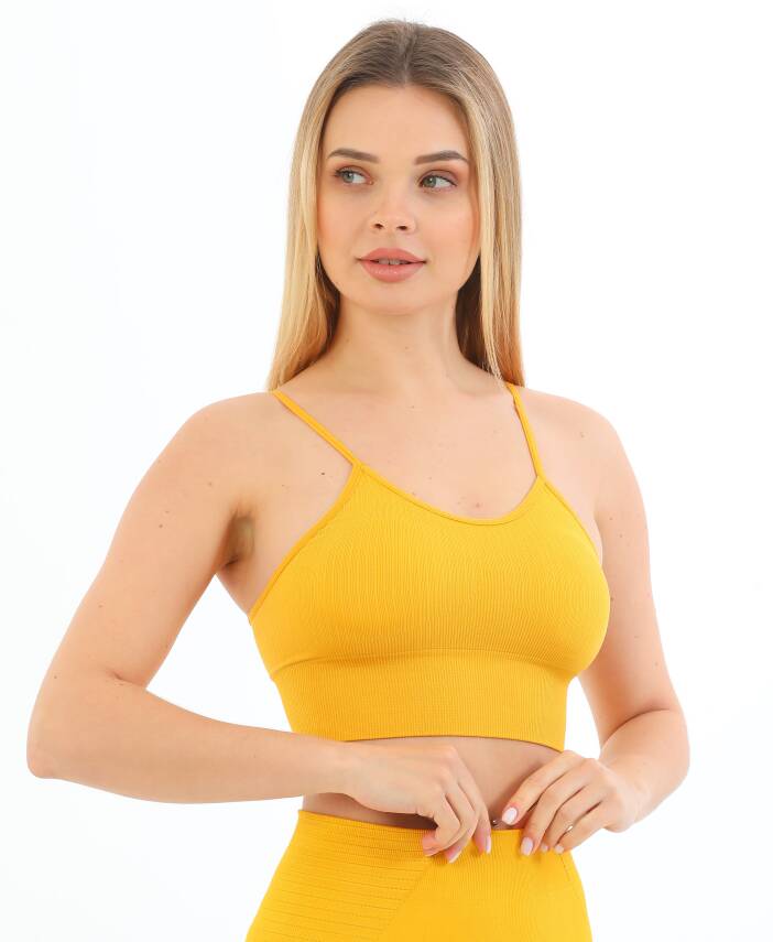 STAR FORM ANGEL KADIN İP ASKILI PEDLİ FİTİLLİ CROP BÜSTİYER - 3