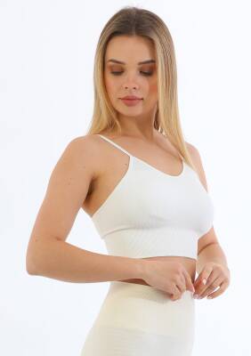 STAR FORM ANGEL KADIN İP ASKILI PEDLİ FİTİLLİ CROP BÜSTİYER 