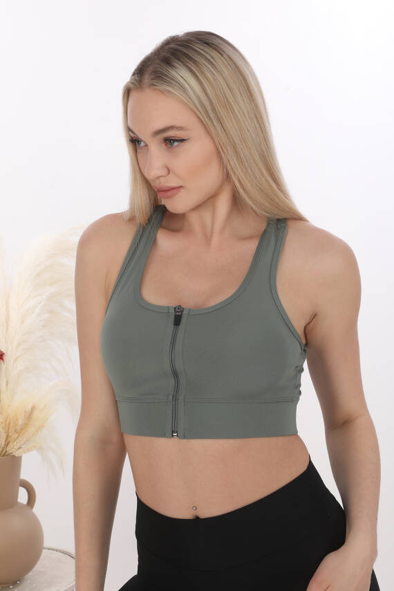STAR FORM ANGEL KADIN KALIN ASKILI FERMUARLI CROP BÜSTİYER - 2