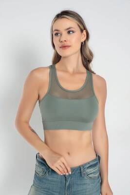 STAR FORM ANGEL KADIN KALIN ASKILI TÜL DETAYLI CROP BÜSTİYER 