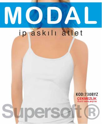 STAR KADIN BEYAZ MODAL İP ASKILI ATLET BEYAZ