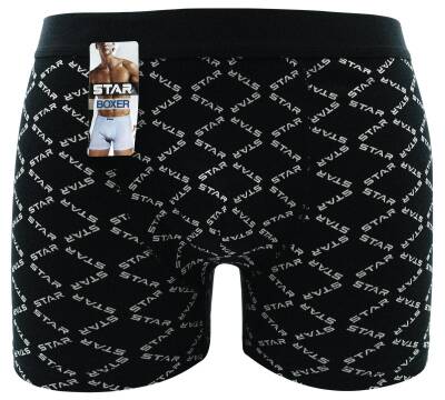 STAR LOGOLU BOXER SİYAH